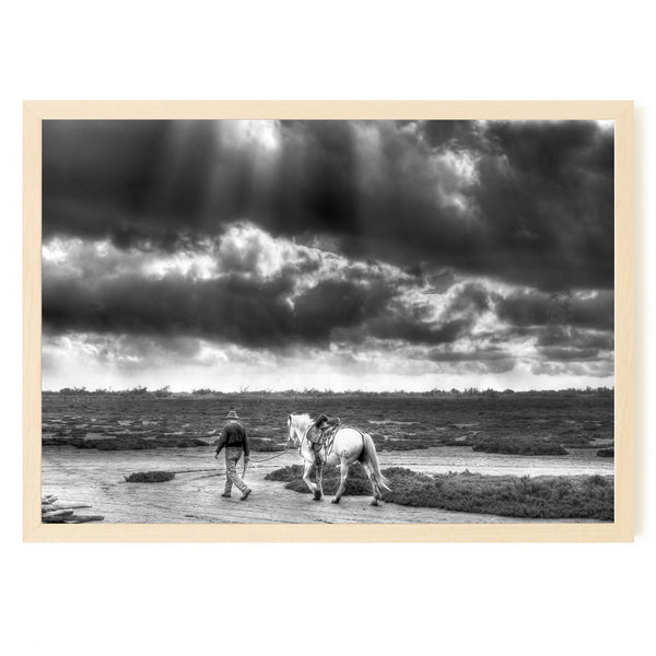 Gardian et son cheval un après-midi d'été. Photographie de Vincent Recordier