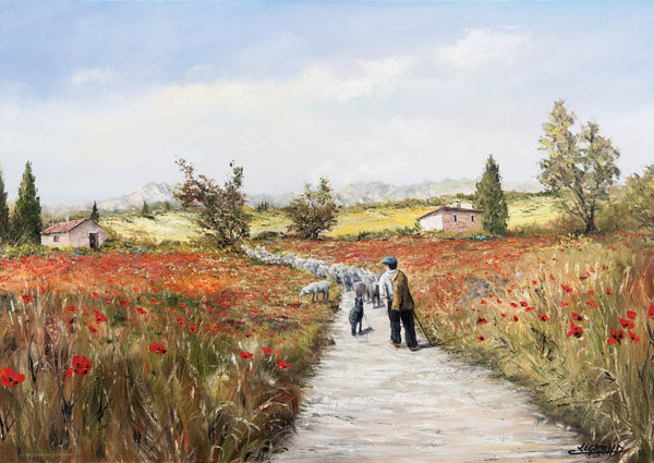 Le petit berger, reproduction d’une œuvre de Claude Legrand