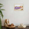 Photographie encadrée de format 24x18cm. ''Le Mazet aux lavandes'', Reproduction d'une œuvre d’art du peintre Claude Legrand